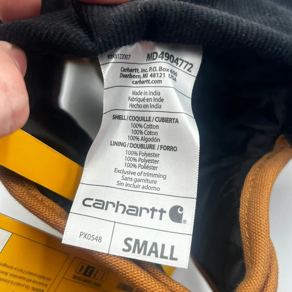 New Carhartt Firm Duck Insulated Dog Chore Coat Brown Small PX0548